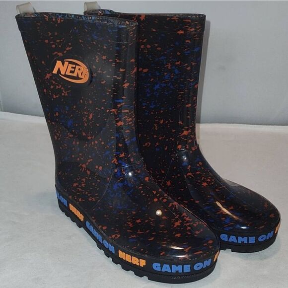 Nerf Splatter PVC Wellies Rain boots Size 2 - Picture 1 of 8